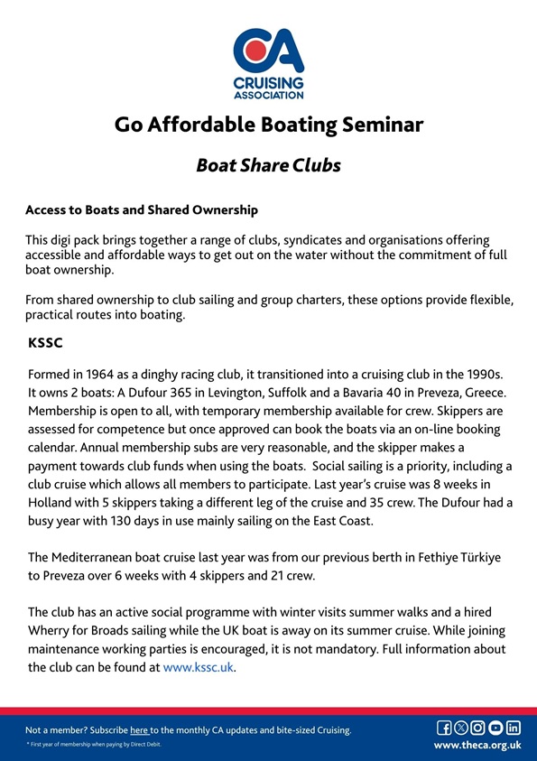 Boat Share Clubs