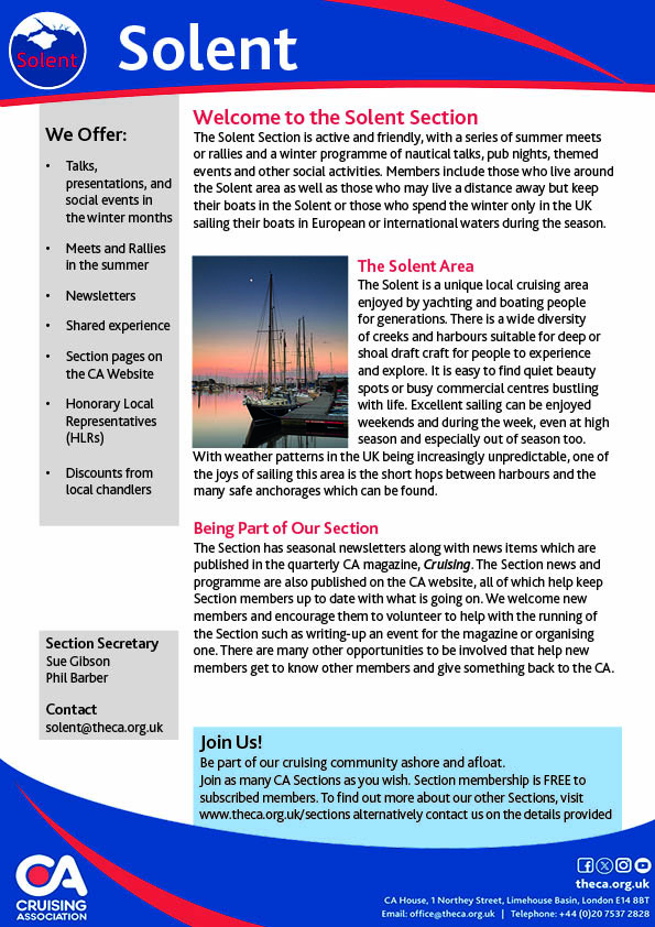 CA Solent Section flyer