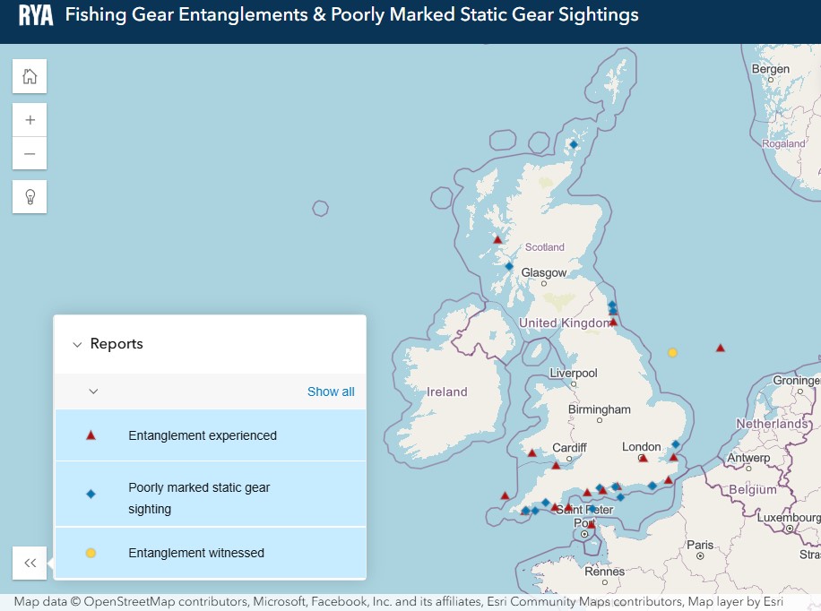RYA Reporting map