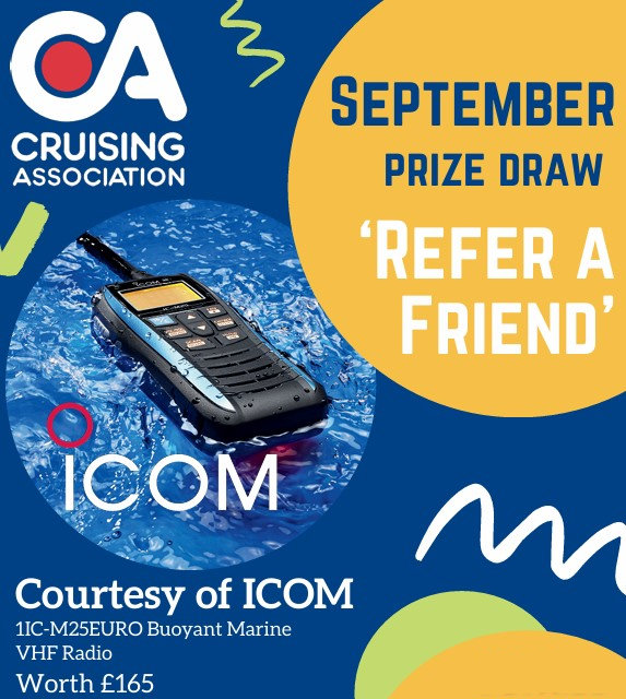 September Refer a Friend prize: ICOM IC-M25EURO Buoyant Marine VHF Radio worth £165