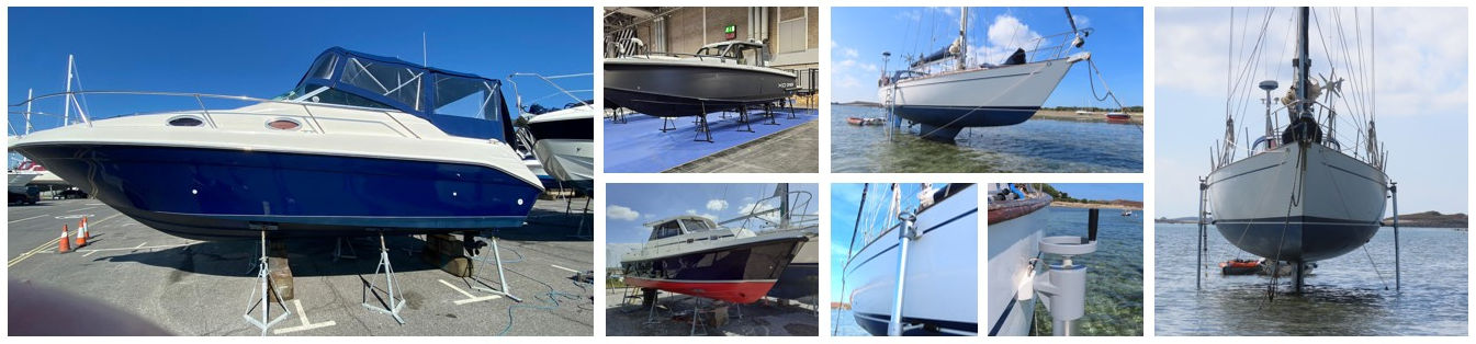 Yacht Leg and Cradle Company range of yacht legs, boat stands and cradles