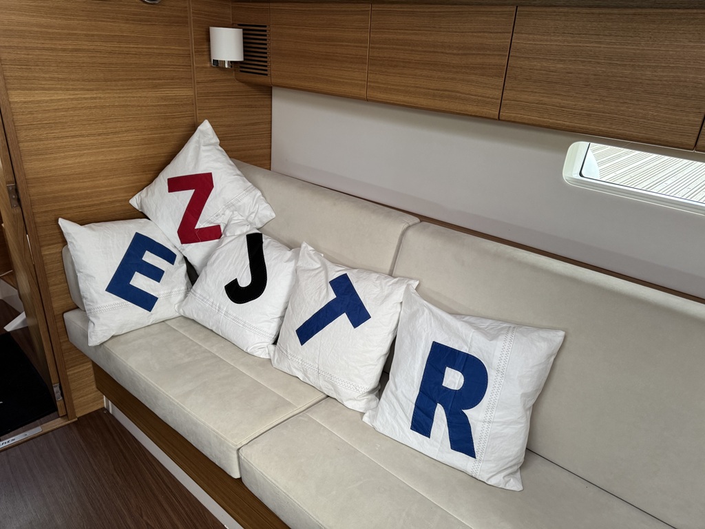 upcycled sail into cushion covers